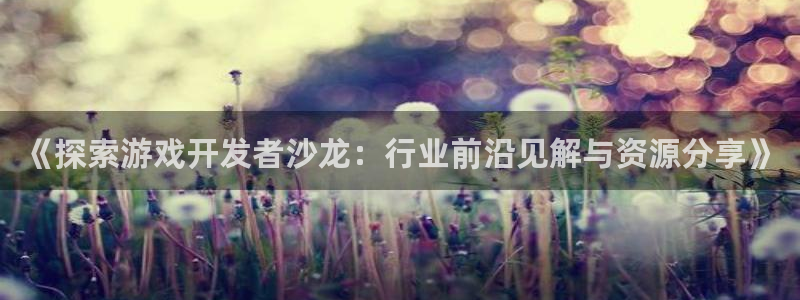 沐鸣娱乐ⅱ：《探索游戏开发者沙龙：行业前