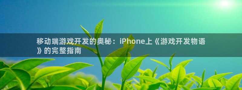 沐鸣娱乐以884340妥：移动端游戏开发